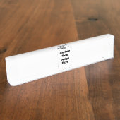 Porte-nom Pour Bureau Créez votre propre blanc (Taille)