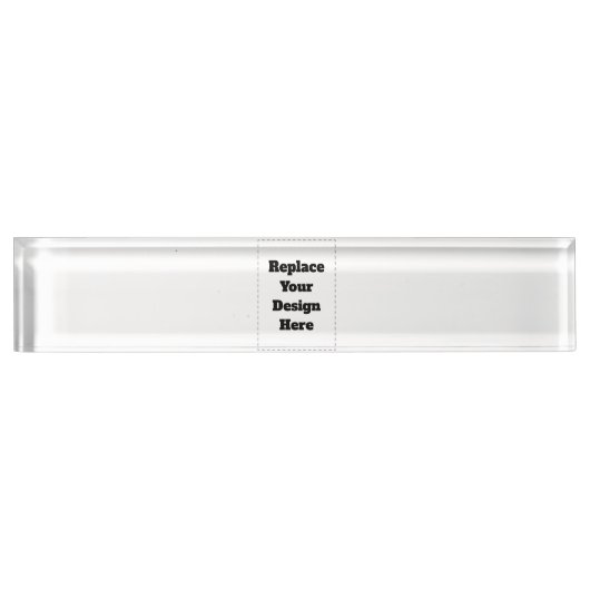 Porte-nom Pour Bureau Créez votre propre blanc (Devant)