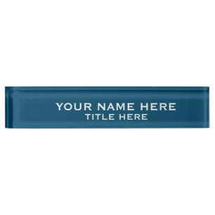 Porte-nom Pour Bureau Créez votre propre bleu