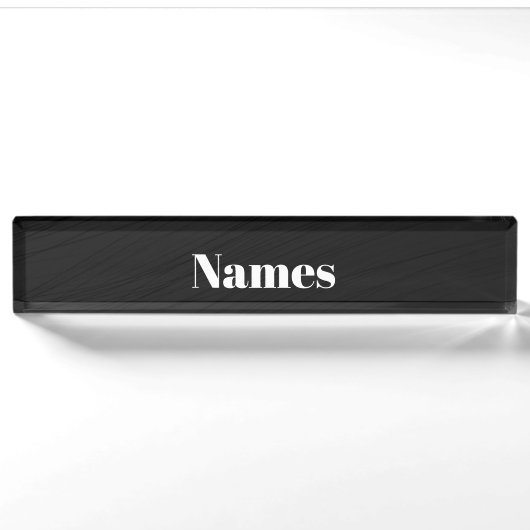 Porte-nom Pour Bureau Créez votre propre personnalisation (Devant)