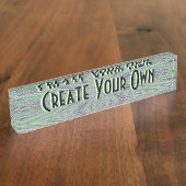 Porte-nom Pour Bureau Créez votre propre plaque signalétique (Taille)