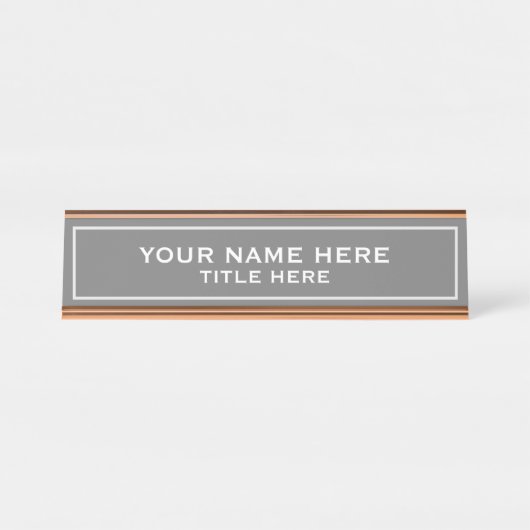 Porte-nom Pour Bureau Créez votre propre produit (Devant)