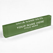Porte-nom Pour Bureau Créez votre propre vert
