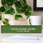Porte-nom Pour Bureau Créez votre propre vert