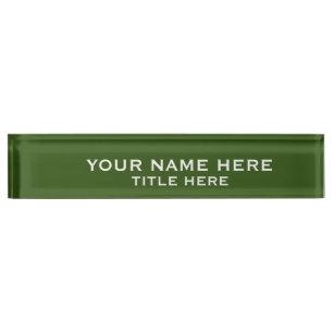 Porte-nom Pour Bureau Créez votre propre vert