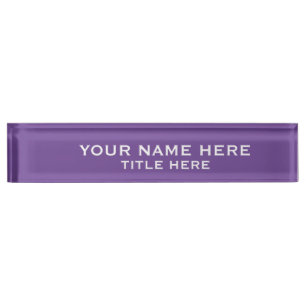 Porte-nom Pour Bureau Créez votre propre violet