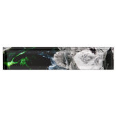 Porte-nom Pour Bureau Cristaux blancs dans l'espace extérieur noir (Devant)