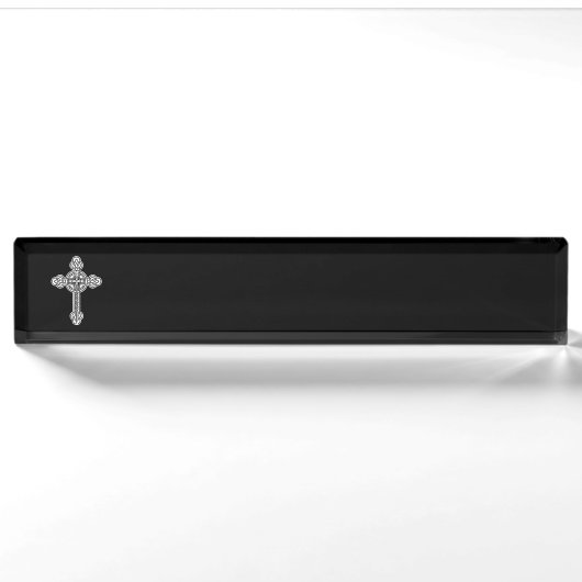 Porte-nom Pour Bureau Croix celtique (Devant)