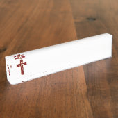 Porte-nom Pour Bureau Croix chrétienne (Taille)