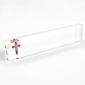 Porte-nom Pour Bureau Croix chrétienne