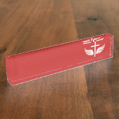 Porte-nom Pour Bureau Croix chrétienne (Taille)