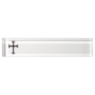 Porte-nom Pour Bureau Croix chrétienne