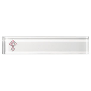 Porte-nom Pour Bureau Croix chrétienne