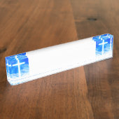 Porte-nom Pour Bureau Croix de chrétien personnalisable de Jésus-Christ (Taille)