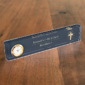 Porte-nom Pour Bureau Croix de l'or (Taille)