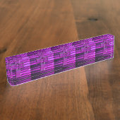 Porte-nom Pour Bureau Croix en bois pourpre (Taille)