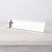 Porte-nom Pour Bureau Croix florale (Devant)