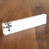 Porte-nom Pour Bureau Croix orthodoxe (Taille)