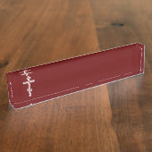 Porte-nom Pour Bureau Croix orthodoxe (Taille)