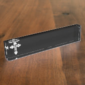 Porte-nom Pour Bureau Croix orthodoxe (Taille)