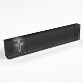 Porte-nom Pour Bureau Crucifix