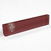 Porte-nom Pour Bureau Crucifix