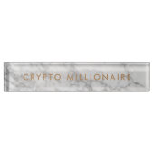 Porte-nom Pour Bureau Crypto millionnaire Entrepreneur NFT (Devant)