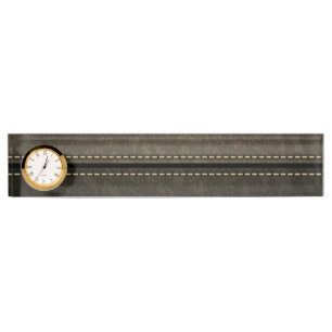 Porte-nom Pour Bureau Cuir élégant de luxe marron