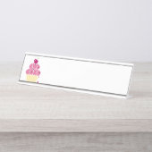 Porte-nom Pour Bureau Cupcake (Devant)