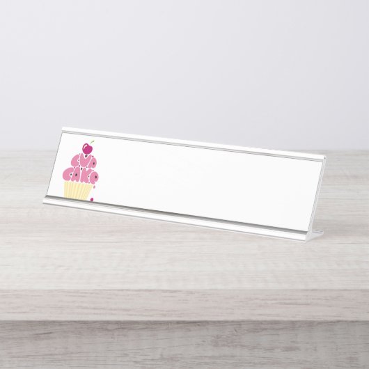 Porte-nom Pour Bureau Cupcake (Devant)