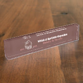 Porte-nom Pour Bureau Cupcake Baker boulangerie Chef Restauration Busine (Taille)