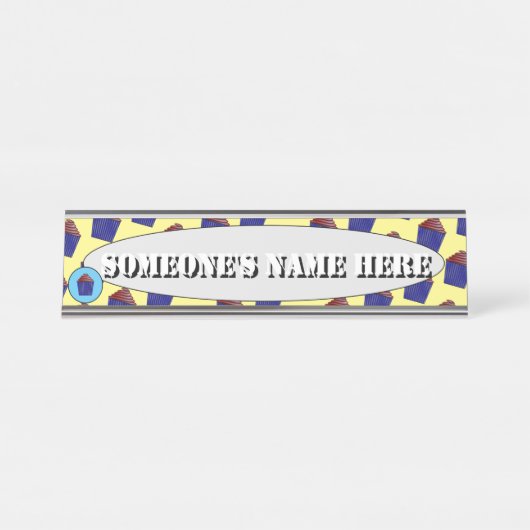 Porte-nom Pour Bureau Cupcake par Kenneth Yoncich (Devant)