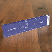 Porte-nom Pour Bureau Custom boat captain name navy nautical sailor   (Taille)