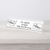 Porte-nom Pour Bureau Custom Kansas State US Home Line Art (Devant)