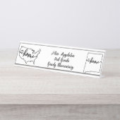 Porte-nom Pour Bureau Custom New Mexico State US Home Line Art (Devant)