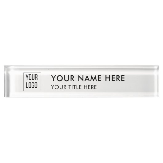 Porte-nom Pour Bureau Custom Professional Name Plate (Devant)