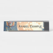Porte-nom Pour Bureau Cute Moonlit Fantasy Creature  (Devant)