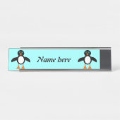 Porte-nom Pour Bureau Cute Penguin Personnalisé (Devant)