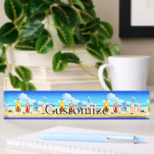 Porte-nom Pour Bureau Cute Tiny Beach Shacks Thunder_Cove