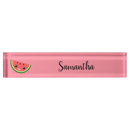 Porte-nom Pour Bureau Cute Watermelon (Devant)