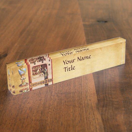 Porte-nom Pour Bureau CUVETTE de médecine de HYGEIA, pharmacie (Taille)