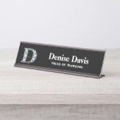 Porte-nom Pour Bureau D Faux Diamond Desk (Devant)