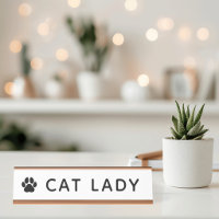 Dame de Chat Empreinte de Patte Moderne Blanche