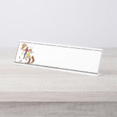 Porte-nom Pour Bureau Danse carrée (Devant)