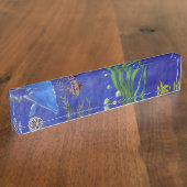 Porte-nom Pour Bureau Dauphins et poissons (Taille)