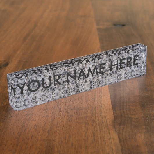 Porte-nom Pour Bureau ~ de GRANIT (Taille)