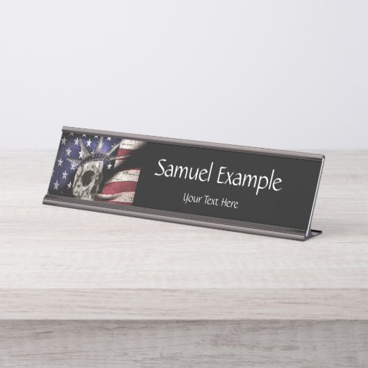 Porte-nom Pour Bureau Décès ou liberté (Devant)