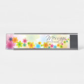 Porte-nom Pour Bureau Décor à fleurs 54 (Devant)