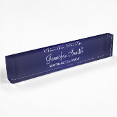 Porte-nom Pour Bureau Dégradé Bleu Marine
