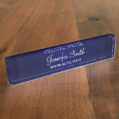 Porte-nom Pour Bureau Dégradé Bleu Marine (Taille)